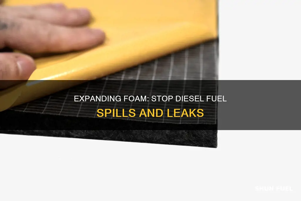 will expanding foam sopt diesel fuel