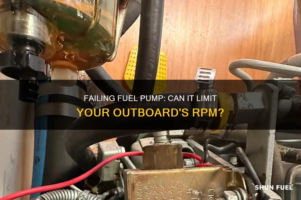 will failing fuel pump cause outboard to limit rpm