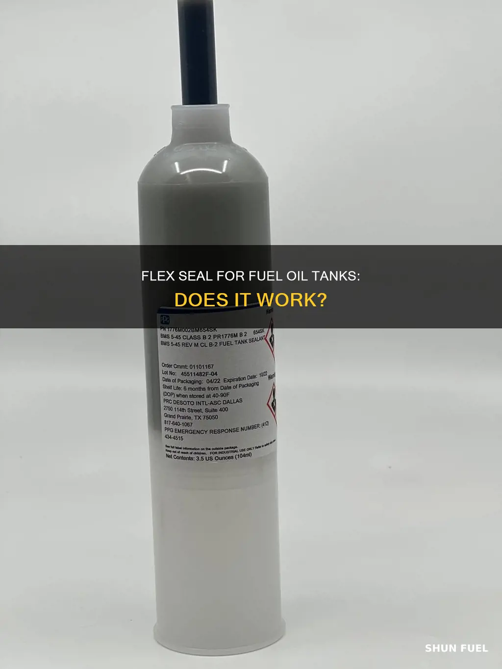 will flex seal work on a fuel oil tank