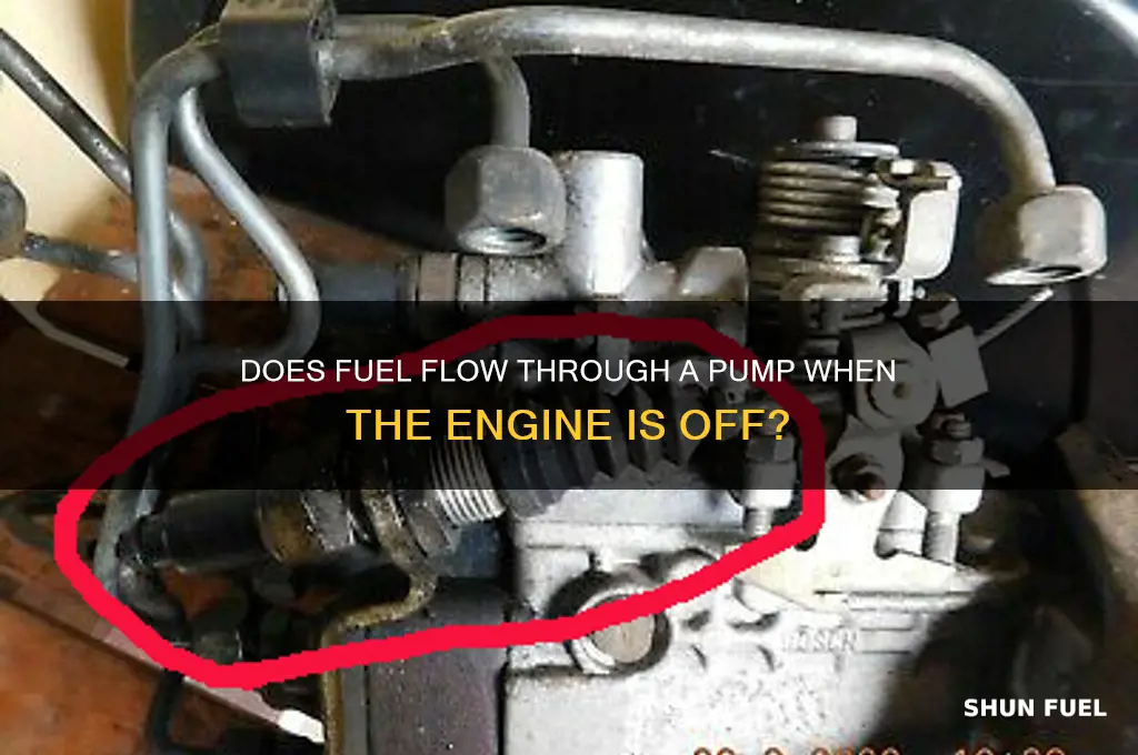 will fuel flow through a fuel pump when not running