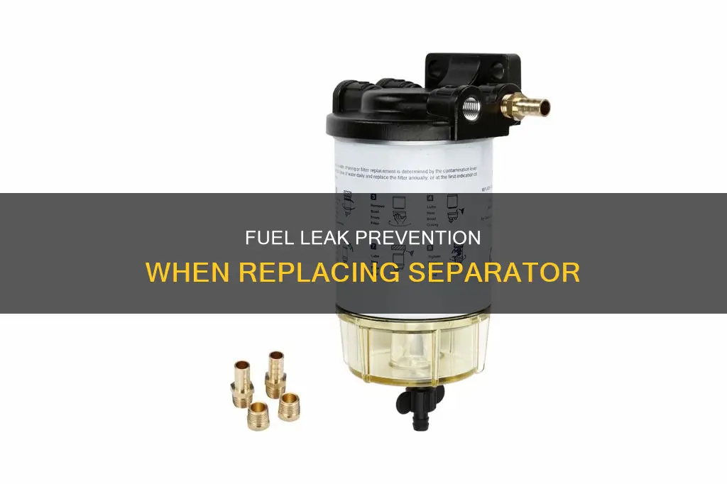 will fuel leak out when replacing seperator