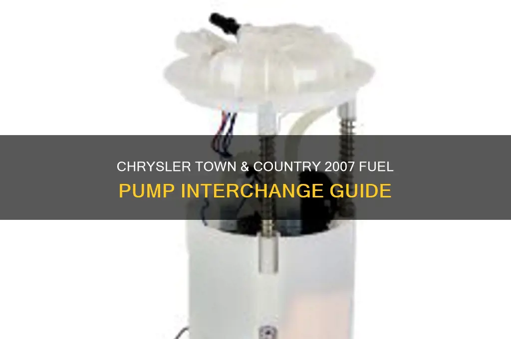 will fuel pump in 07 chrysler town and country interchange