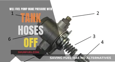 Fuel Pump Functionality: Tank Hoses Off, Pressure On?