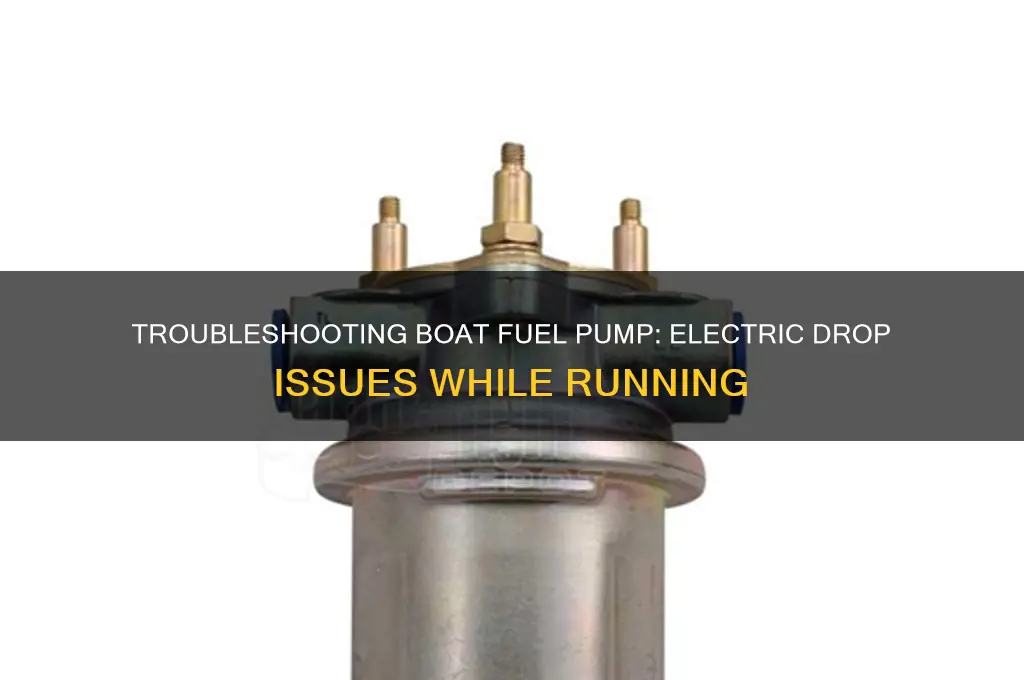will fuel pump on boat run but has electric drop