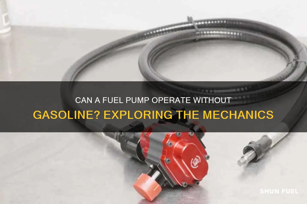 will fuel pump run without gas