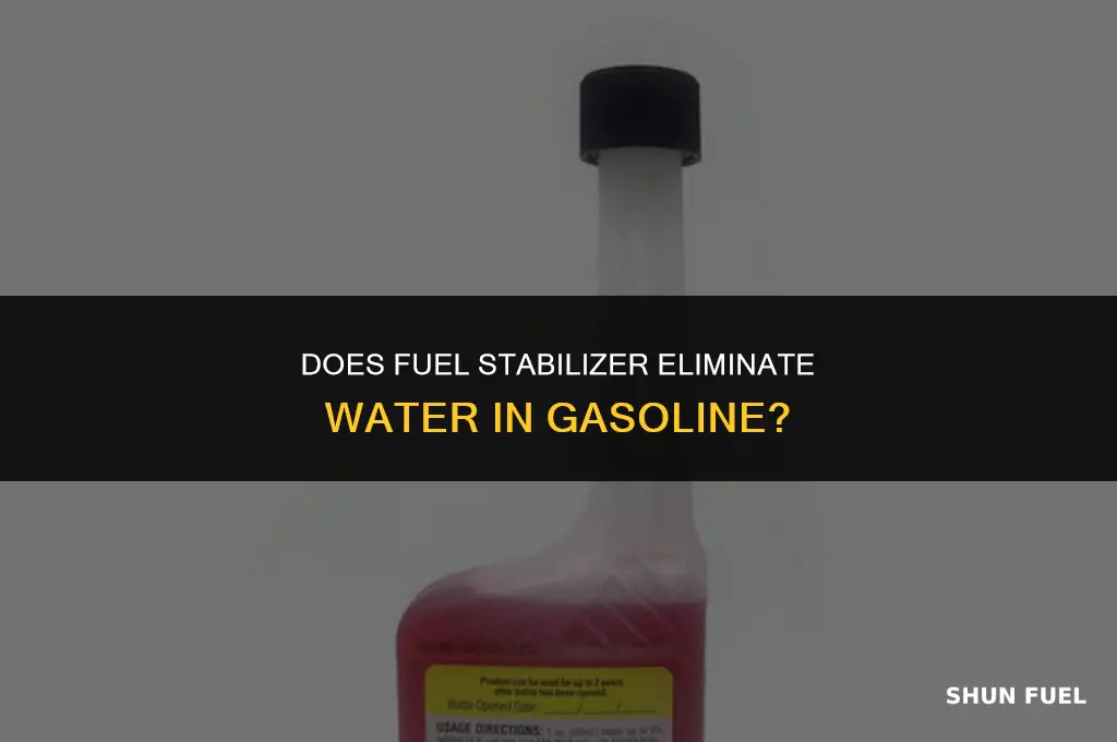 will fuel stabilizer remove water