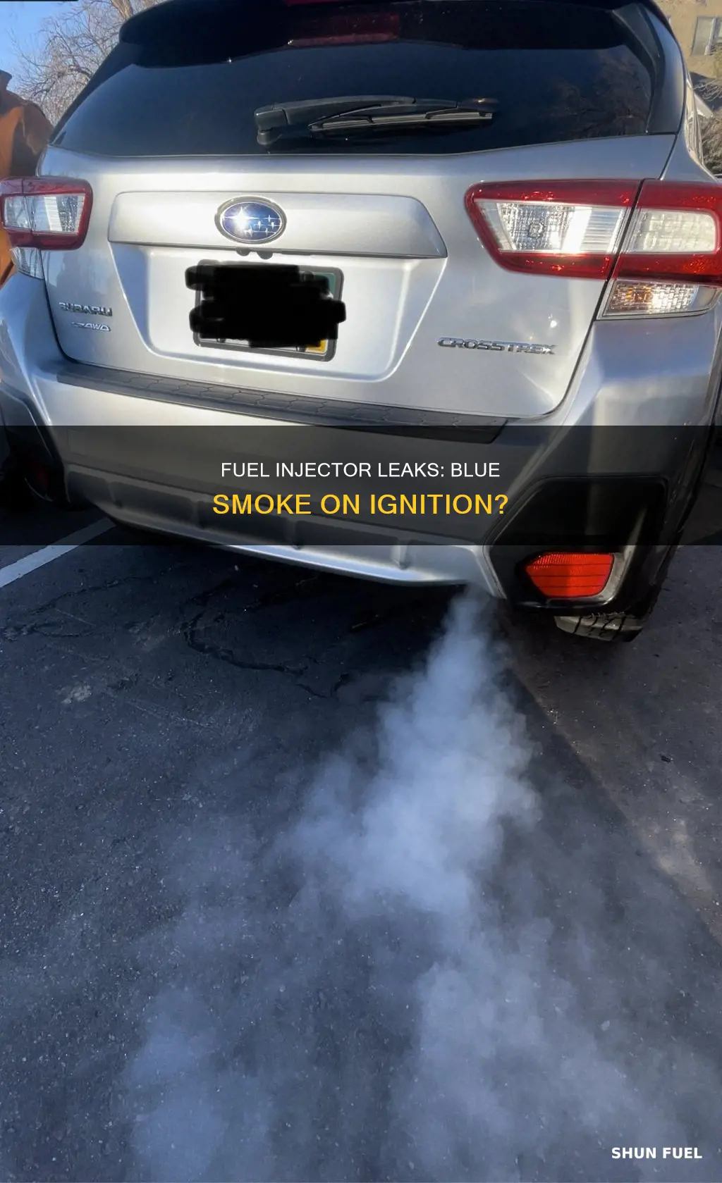 will leaking fuel injectors cause blue smoke on start up