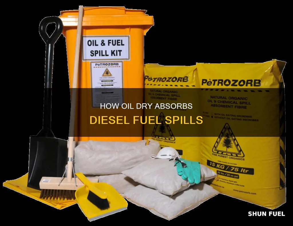 will oil dry absorb diesel fuel