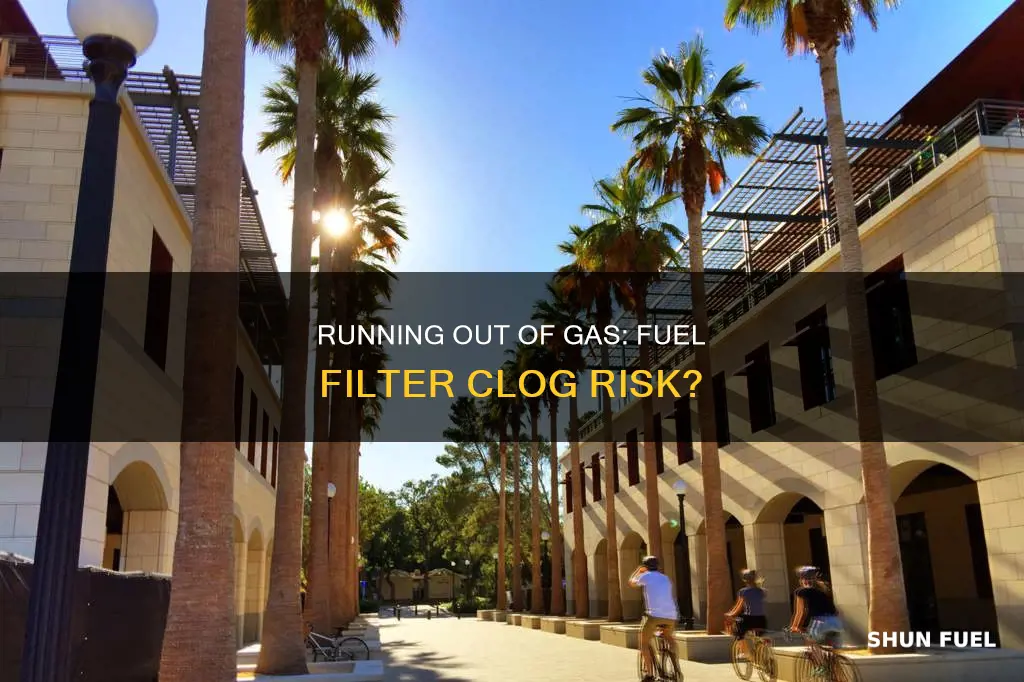 will running out of gas clog fuel filter