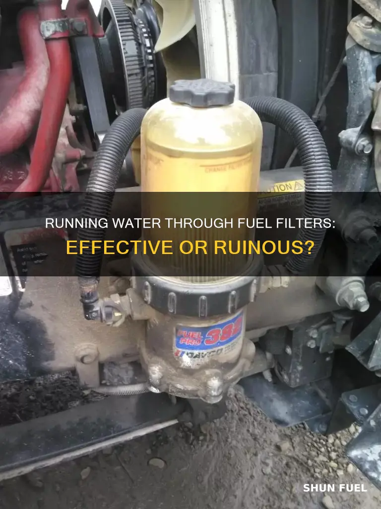 will running water through a fuel filter ruin it