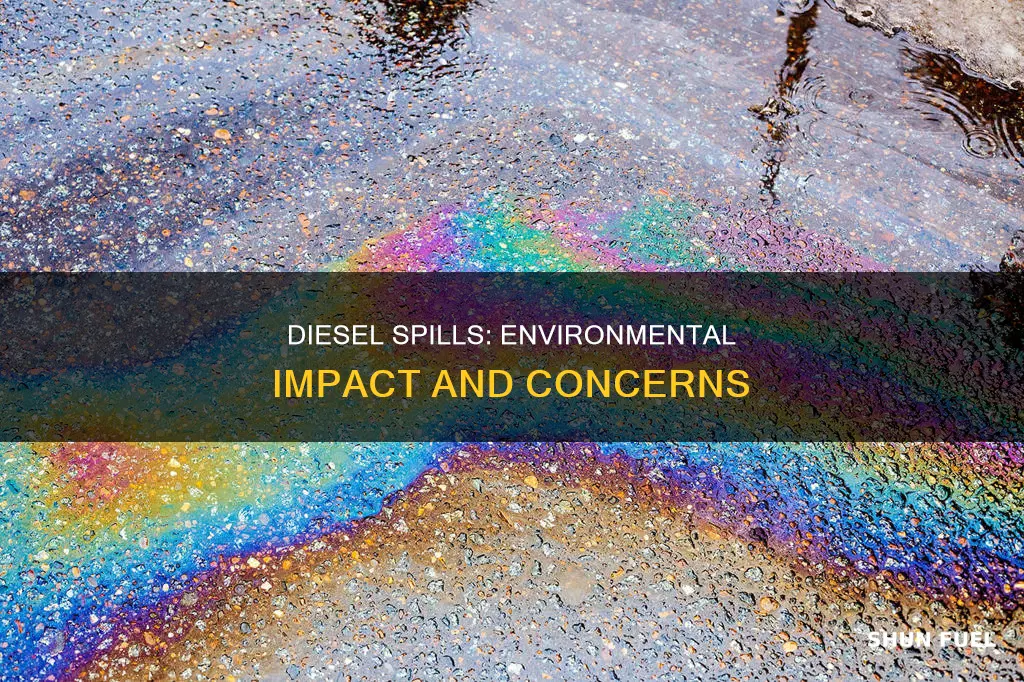 will spilled diesel fuel harm environment