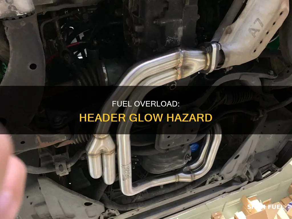 will to much fuel cause headers to glow