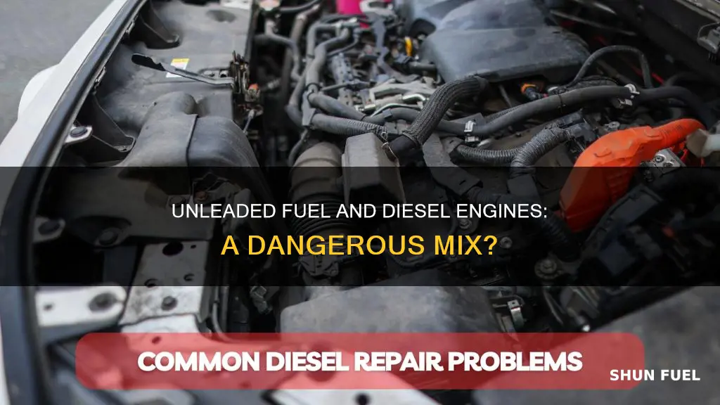 will unleaded fuel damage a diesel engine