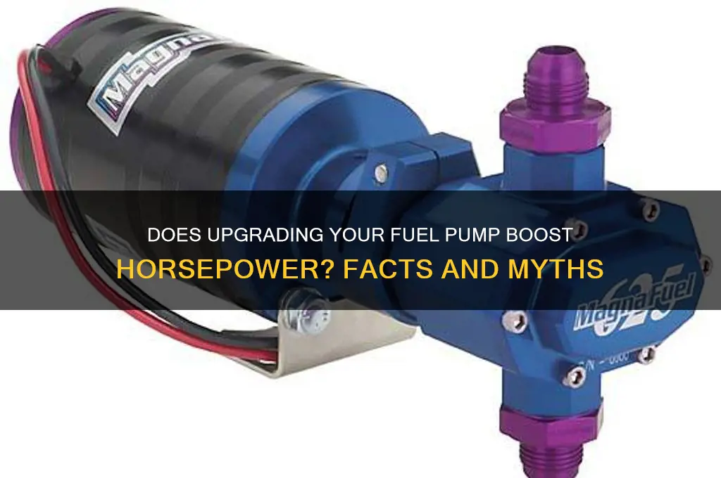 will upgrading fuel pump increase horsepower