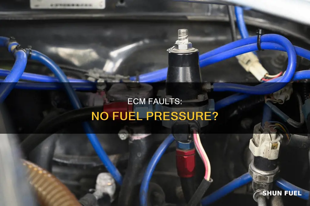 would a bad ecm cause no fuel pressure