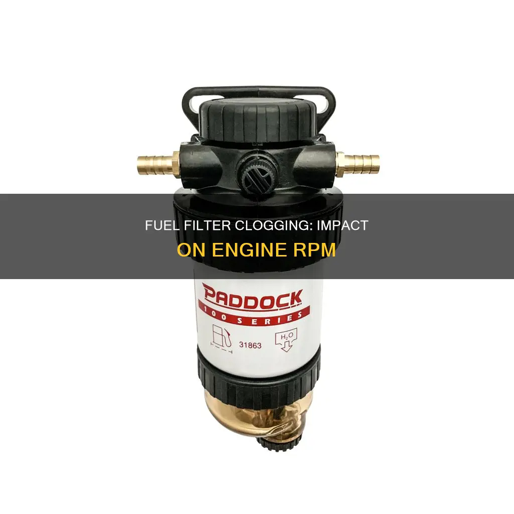 would a clogged fuel filter affect rpm