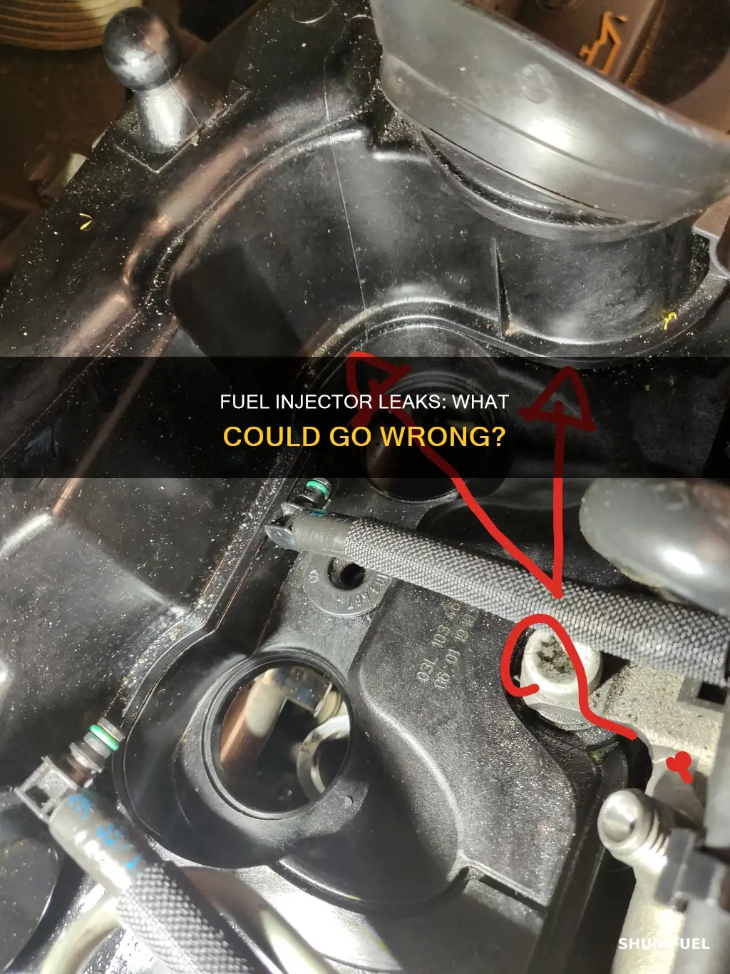 would a leaking fuel injector csuse